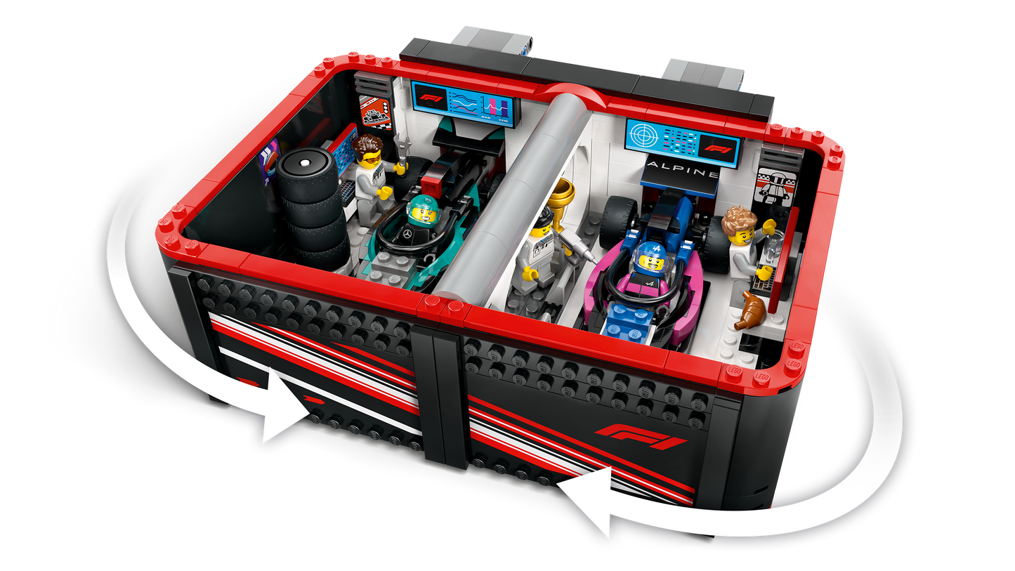 LEGO® City 60444 F1® Garage mit Mercedes-AMG & Alpine Rennautos