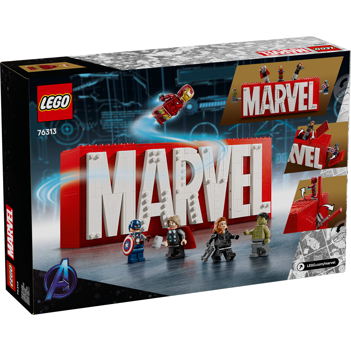 76313 MARVEL Logo & Minifigures