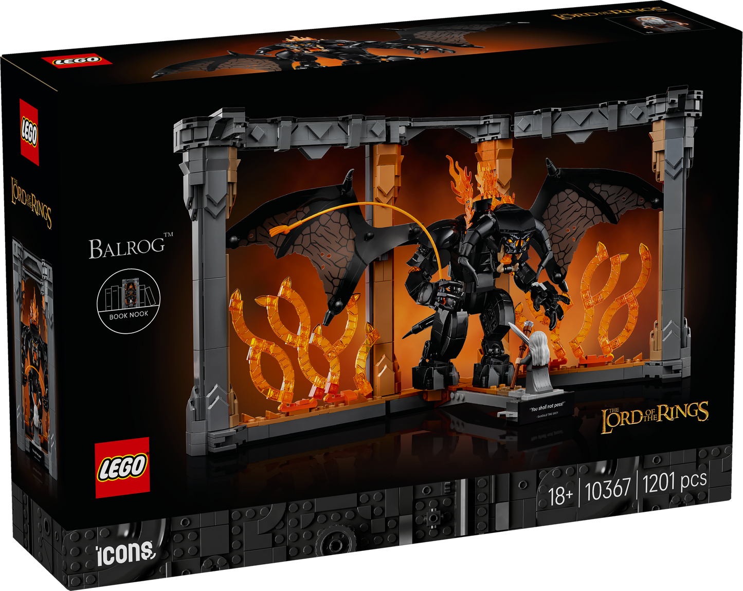 LEGO® Icons 10367 Der Herr der Ringe: Balrog™ Bücherstütze