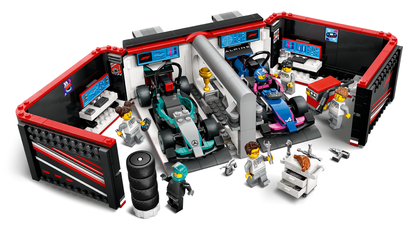 LEGO® City 60444 F1® Garage mit Mercedes-AMG & Alpine Rennautos