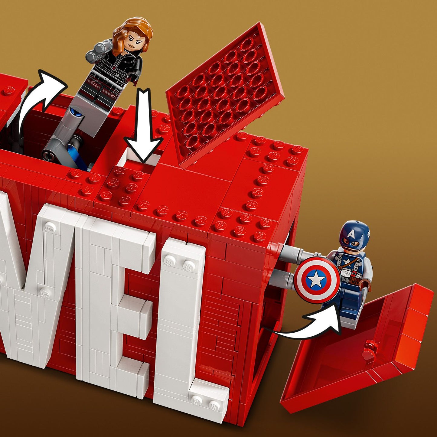 76313 MARVEL Logo & Minifigures